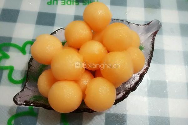 哈密瓜拼盘的做法图解6