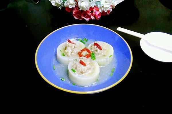 白萝卜蒸肉的做法图解15