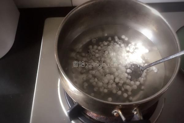 椰奶水果西米露的做法图解4