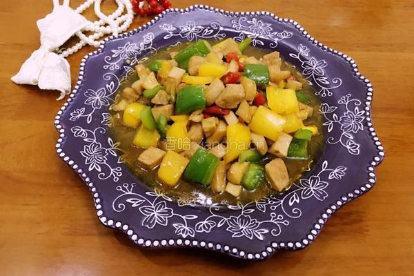 彩椒炒鸡腿菇的做法图解8