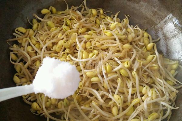 豆芽炒辣椒的做法图解4