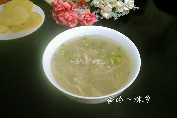 绿豆芽肉丝汤的做法图解12