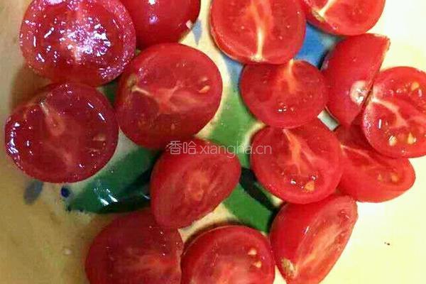 圣女果炒花菜的做法图解4