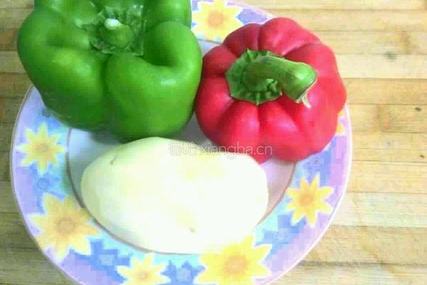 彩椒土豆泥饼的做法图解1