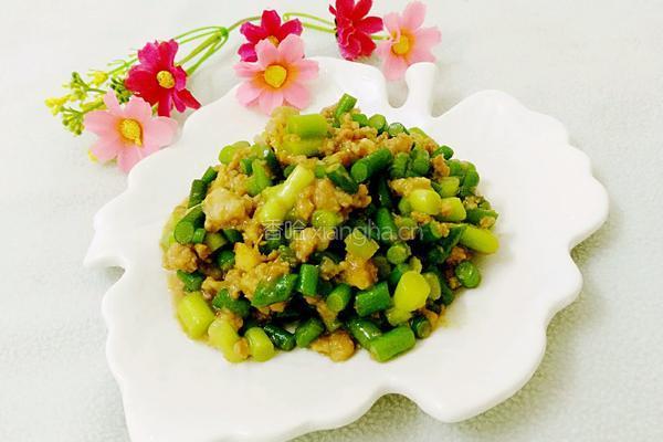 蒜苔炒肉末的做法图解10