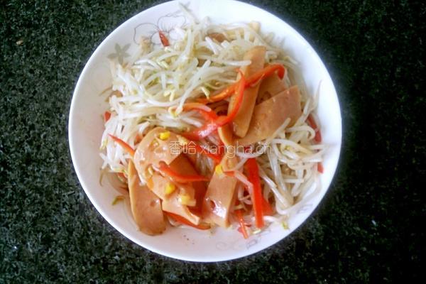 绿豆芽炒河粉的做法图解5