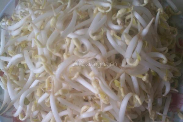 芹菜绿豆芽炒肉丝的做法图解1