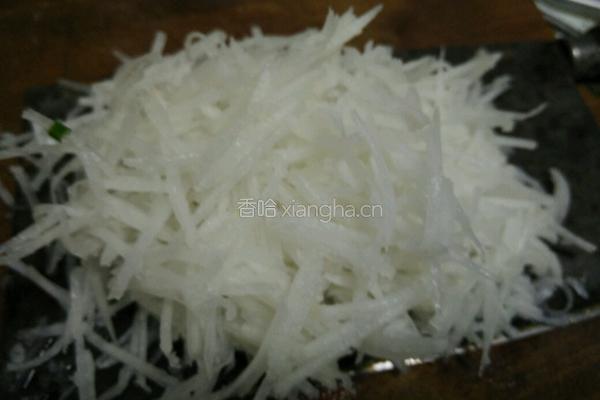 白萝卜丝饼的做法图解1