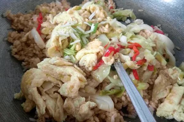 卷心菜老干妈炒饭的做法图解7