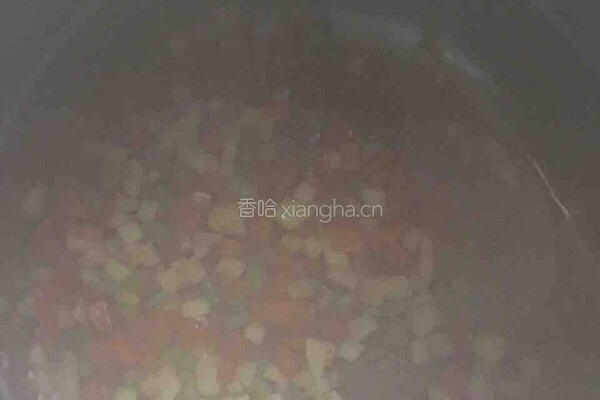 繁花似锦素火腿炒饭的做法图解7