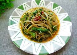 绿豆芽炒韭菜
