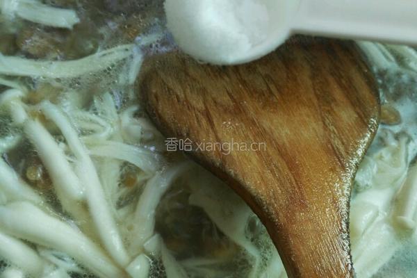 海鲜菇滑肉汤的做法图解11