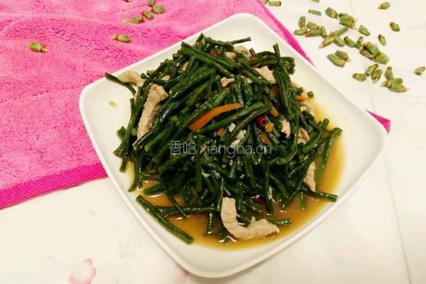 豇豆炒肉丝的做法图解7