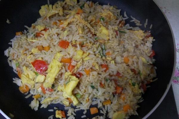 彩色炒饭的做法图解4