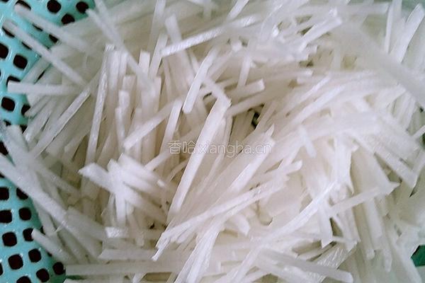 青炒白萝卜丝的做法图解4