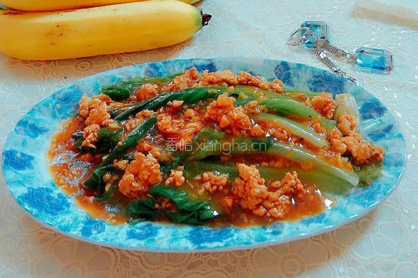 肉沫生菜的做法图解4