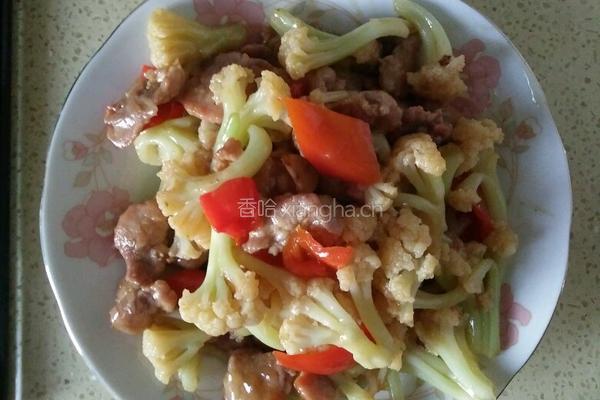 菜花炒肉片的做法图解7