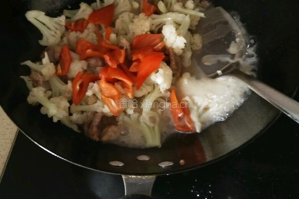 菜花炒肉片的做法图解5