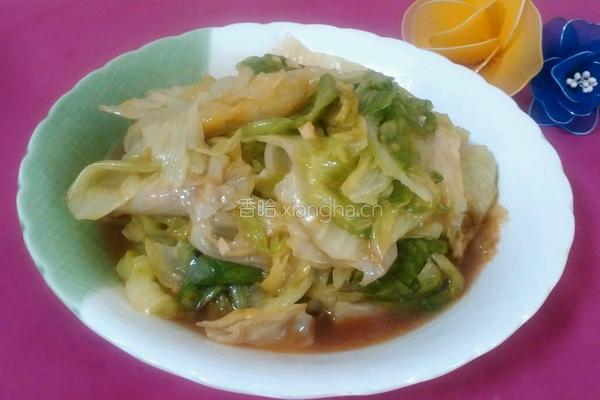 蚝油卷心菜的做法图解9