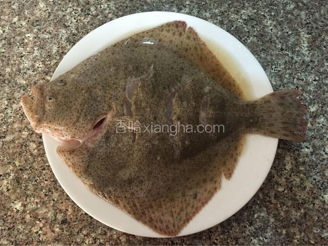 用刀在多宝鱼身上斜着切三刀，用料酒和盐均匀的涂抹鱼身，鱼肚，以及三个刀口都要涂抹到腌制二十分钟
