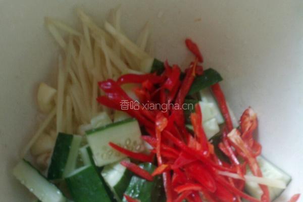 洗澡泡菜之酸辣萝卜黄瓜条的做法图解5