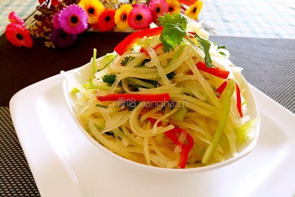 炝拌彩椒土豆丝的做法图解10