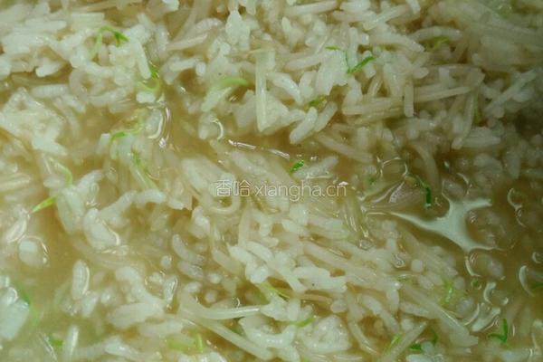 绿豆芽煮饭的做法图解5