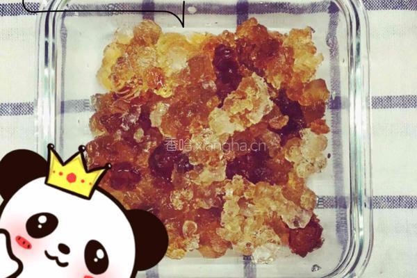 金耳皂角米桃胶蔓越莓羹的做法图解1