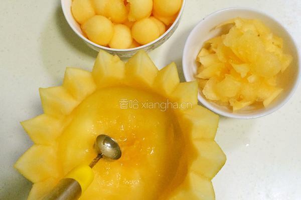 哈密瓜果盘的做法图解7
