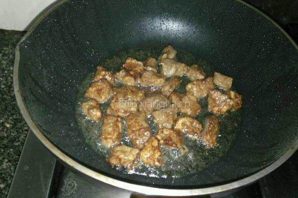茄汁哈密瓜咕噜肉的做法图解5
