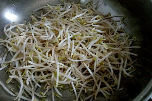 绿豆芽炒肉片（猪油膏版)的做法图解1
