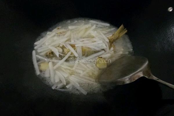 白萝卜焖鱼的做法图解6