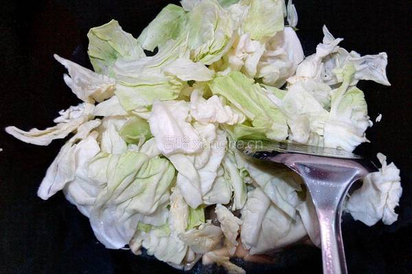 平菇炒卷心菜的做法图解6