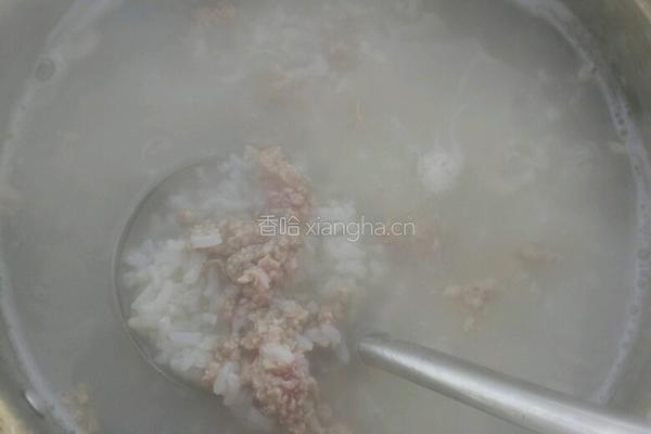 瘦肉茄子粥的做法图解5
