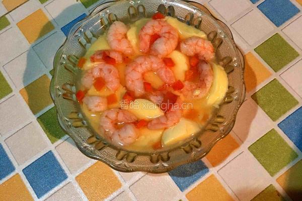 日本豆腐虾仁蒸蛋的做法图解7