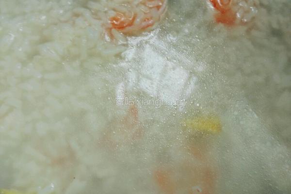 虾仁青菜粥的做法图解8