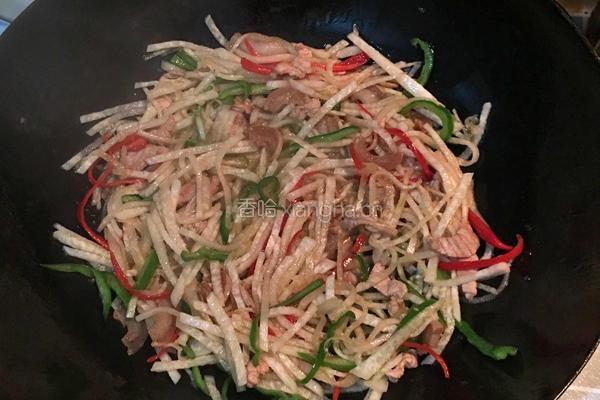 白萝卜炒肉丝的做法图解7