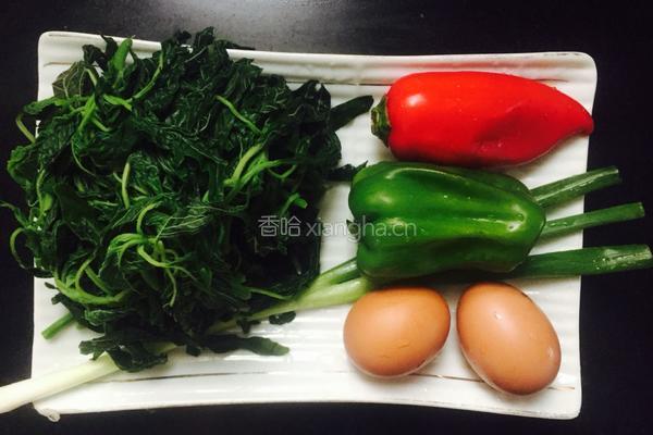 野笕菜鸡蛋饼的做法图解1