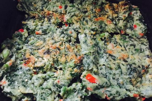 野笕菜鸡蛋饼的做法图解11