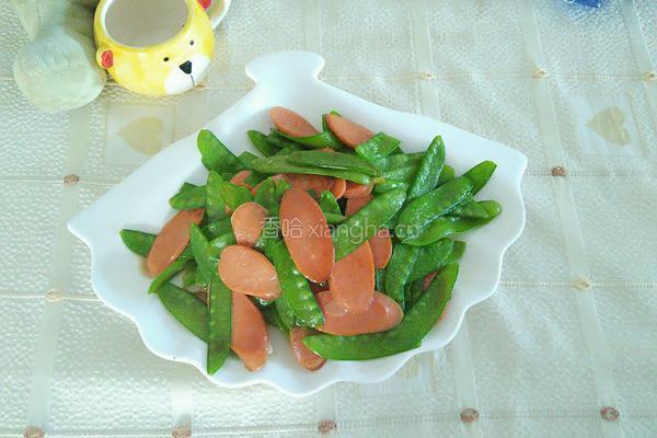 荷兰豆炒香肠
