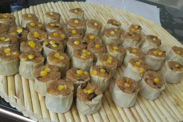 香菇猪肉糯米烧麦的做法图解12