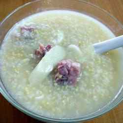 小米淮山咸骨粥的做法[图]