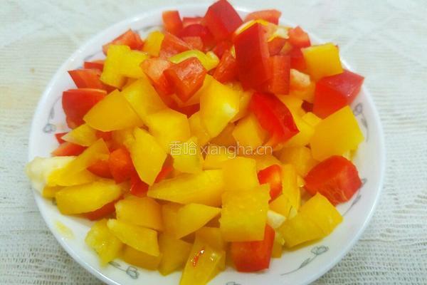 彩椒毛豆炒肉末的做法图解2