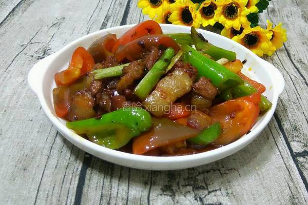 彩椒五花肉的做法图解9