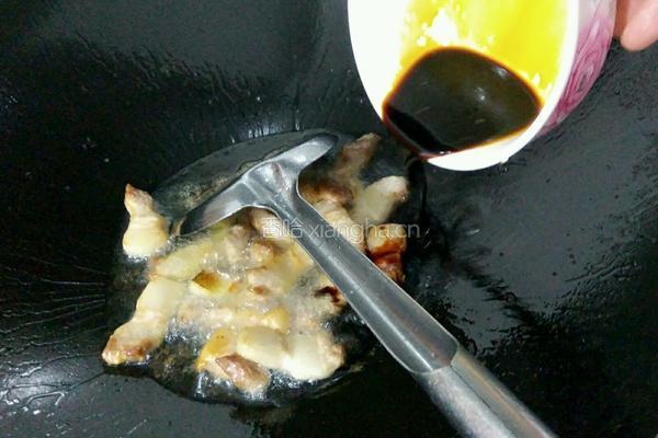 五花肉炒咸萝卜的做法图解4