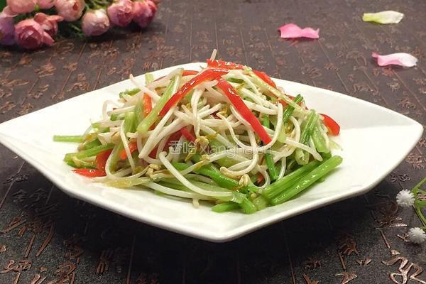 芹菜炒绿豆芽的做法图解10