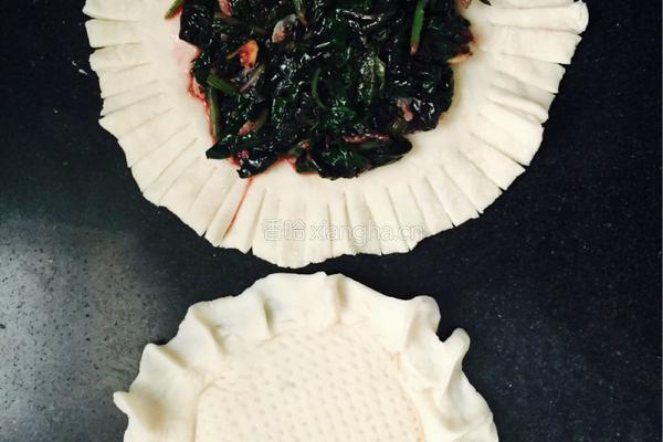 红笕虾米菜盒子的做法图解5