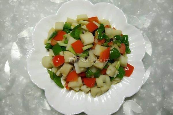 彩椒藕丁的做法图解6