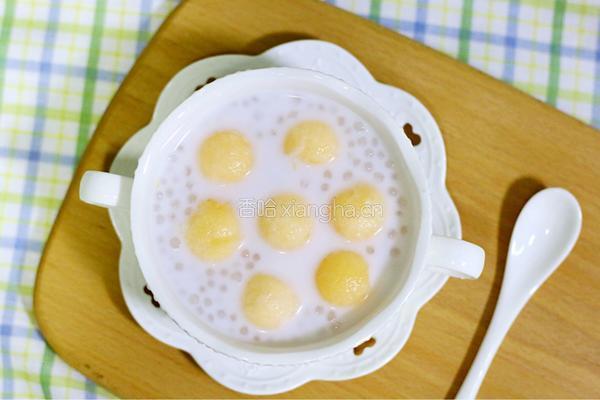 哈密瓜椰汁西米露的做法图解9