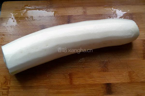 白萝卜酿肉的做法图解1